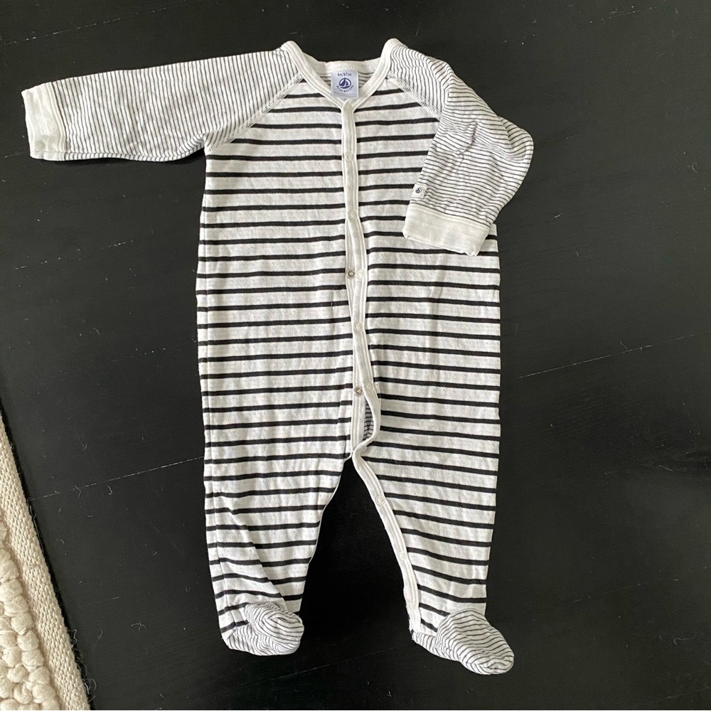 Striped footed pajamas